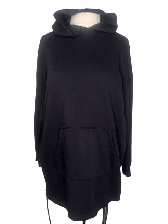 H&M Tops - 💕 2/$25 Women's Plus Black Hooded Pullover Tunic Sweatshirt Dress XXL
